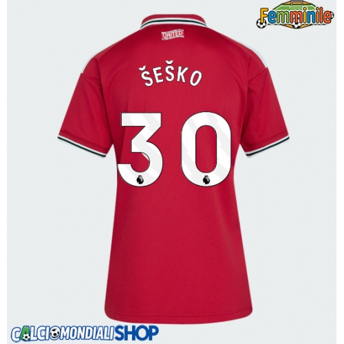 Maglie da calcio Manchester United Benjamin Sesko #30 Prima Maglia Femminile 2026-27 Manica Corta